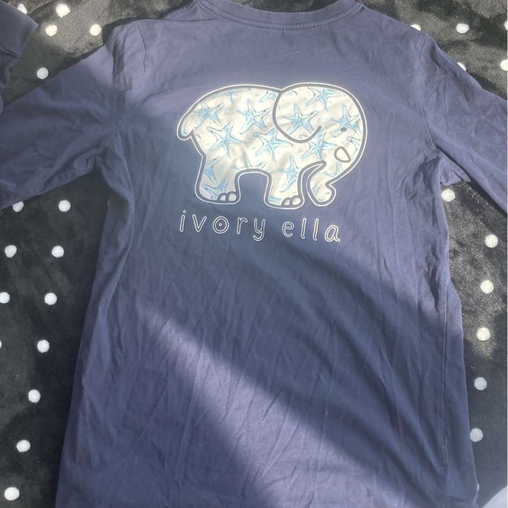 Sweet Preppy Classic Navy Ivory Ella Long Sleeve Tee